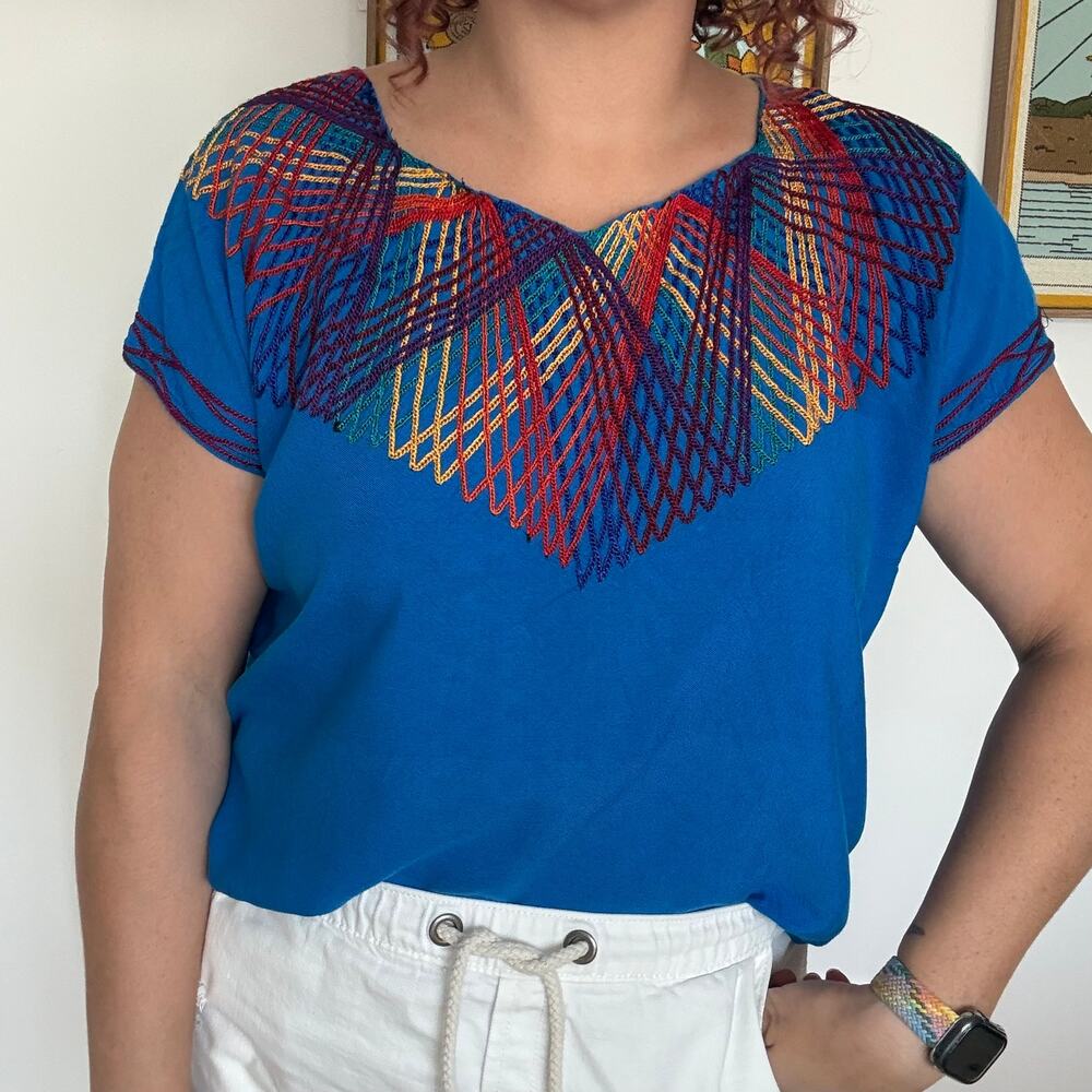 Cerulean bright blue shirt medium
